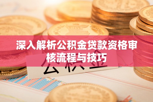 琼海深入解析公积金贷款资格审核流程与技巧