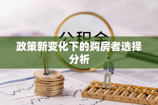 琼海政策新变化下的购房者选择分析